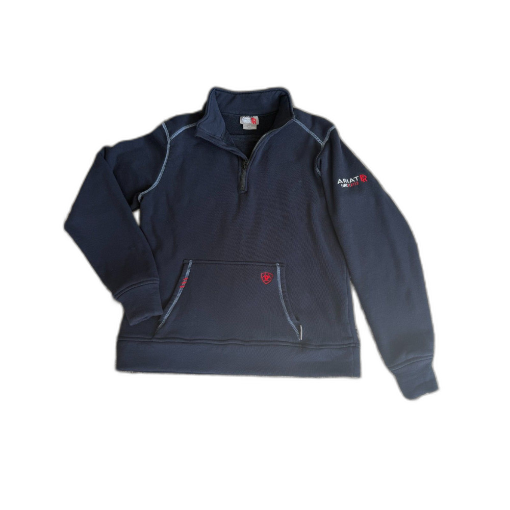 Ariat Women's L FR Polartec Fleece 1/4 Zip Pullover Sweatshirt Blue CAT 2 2112
